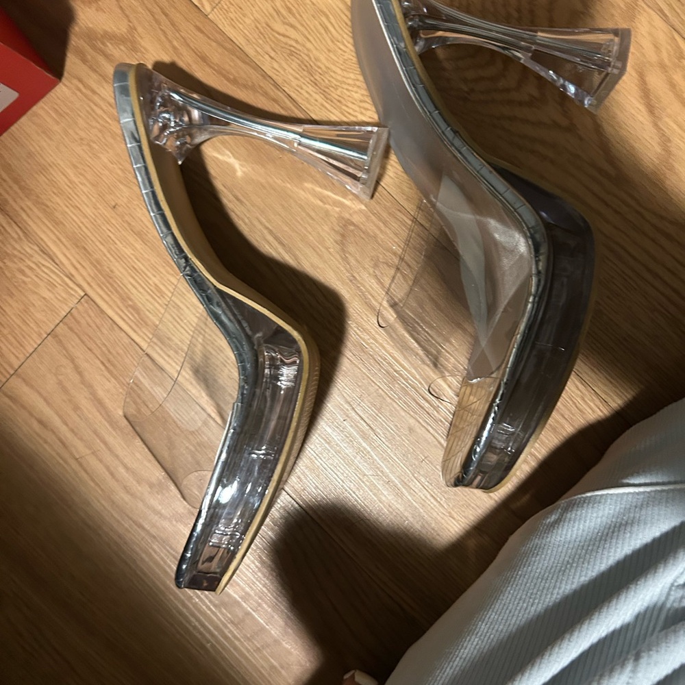 clear heels